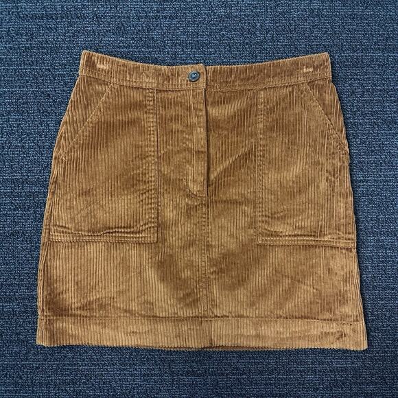 Gap Womens Rust Orange Corduroy Skirt Fall Size 2 - Picture 2 of 5